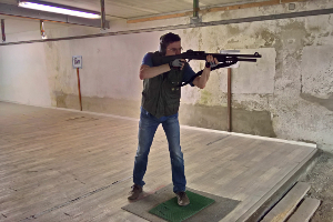 Schießen mit Repetierflinte